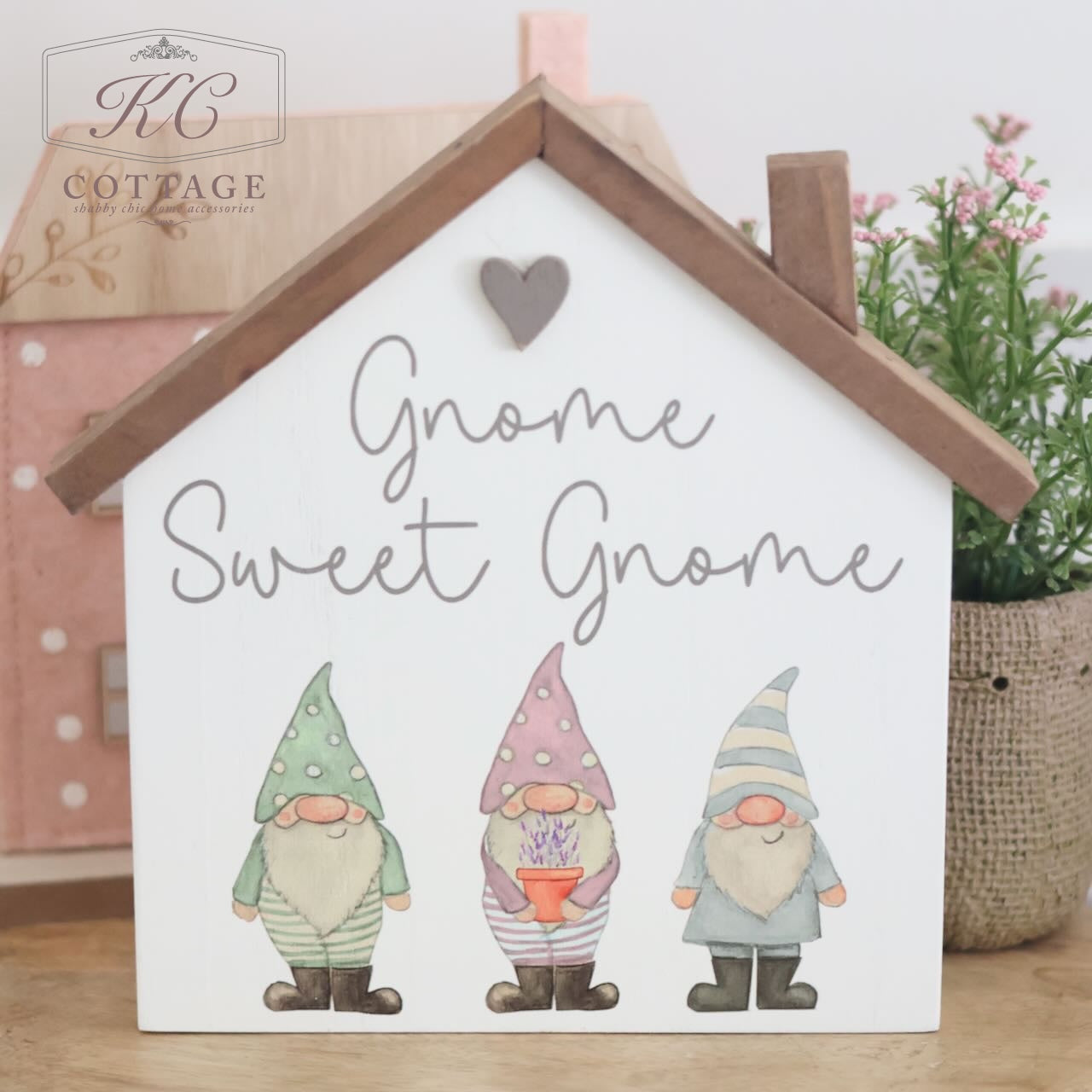 Gnome Sweet Gnome House Block Sign