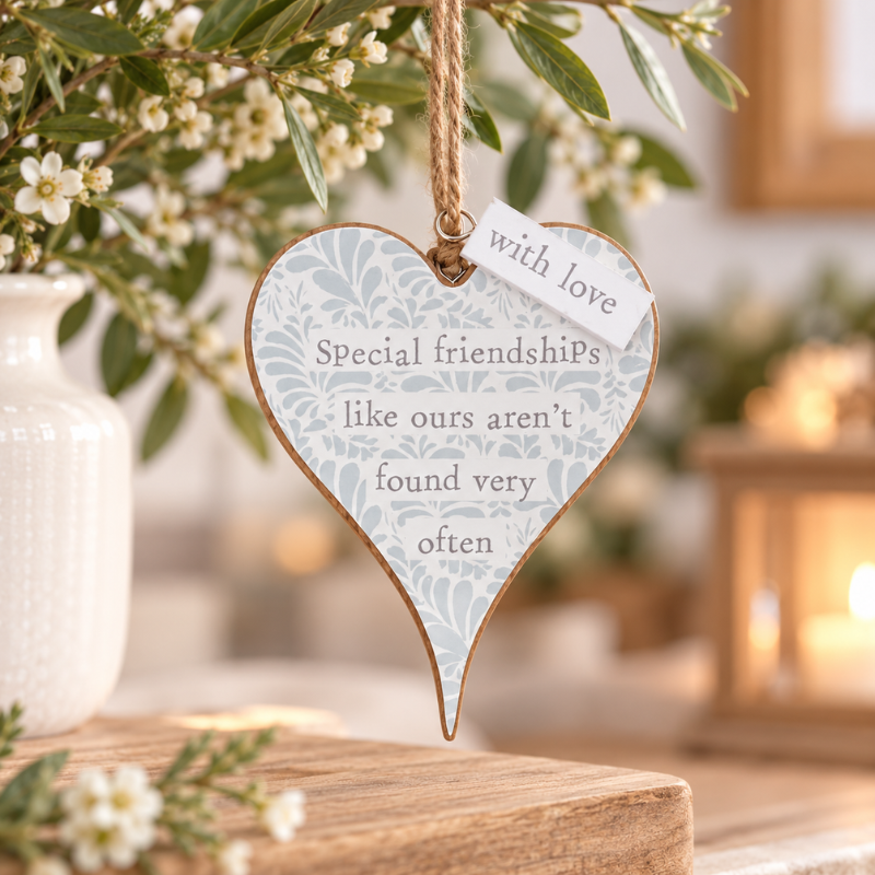 Floral Friendship Celebration Hanging Hearts