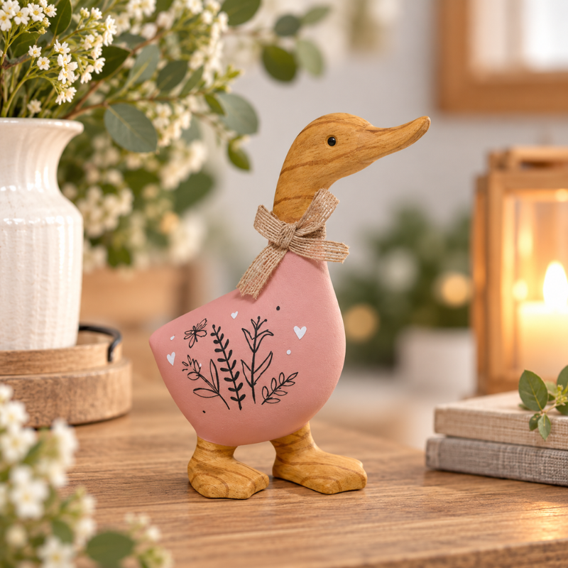 Floral & Butterfly Standing Duck Ornaments