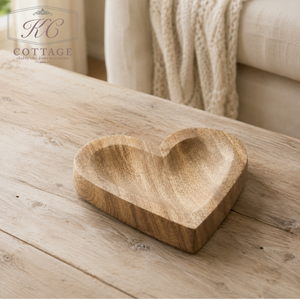 Natural Wooden Heart Dish