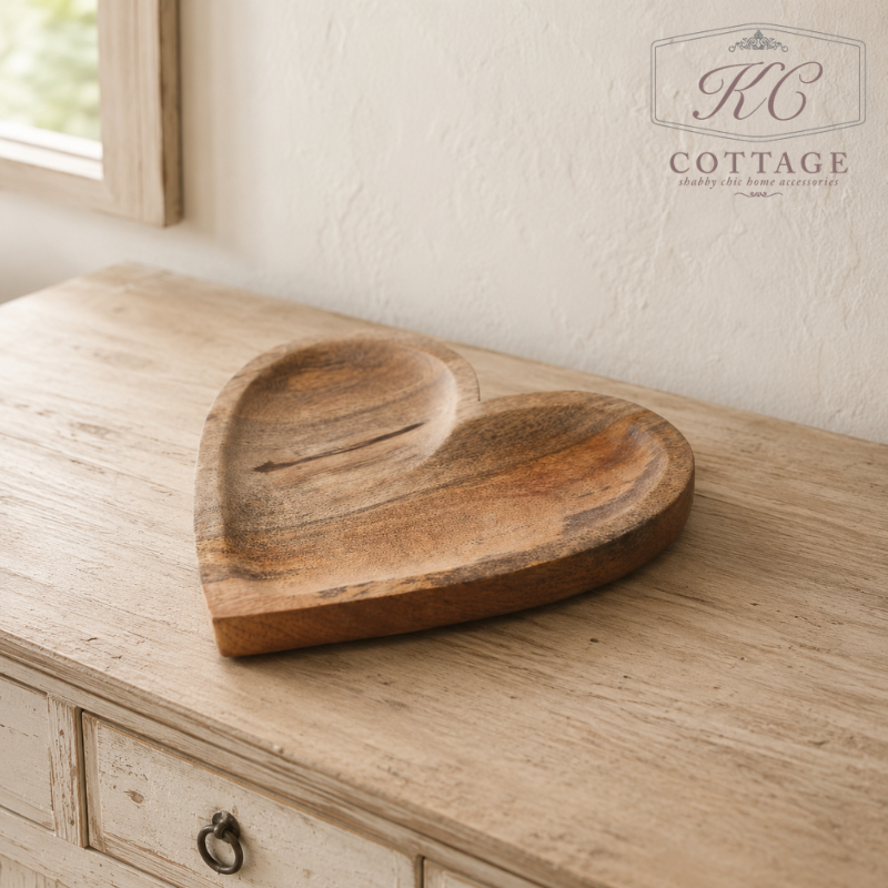 Natural Wooden Heart Dish