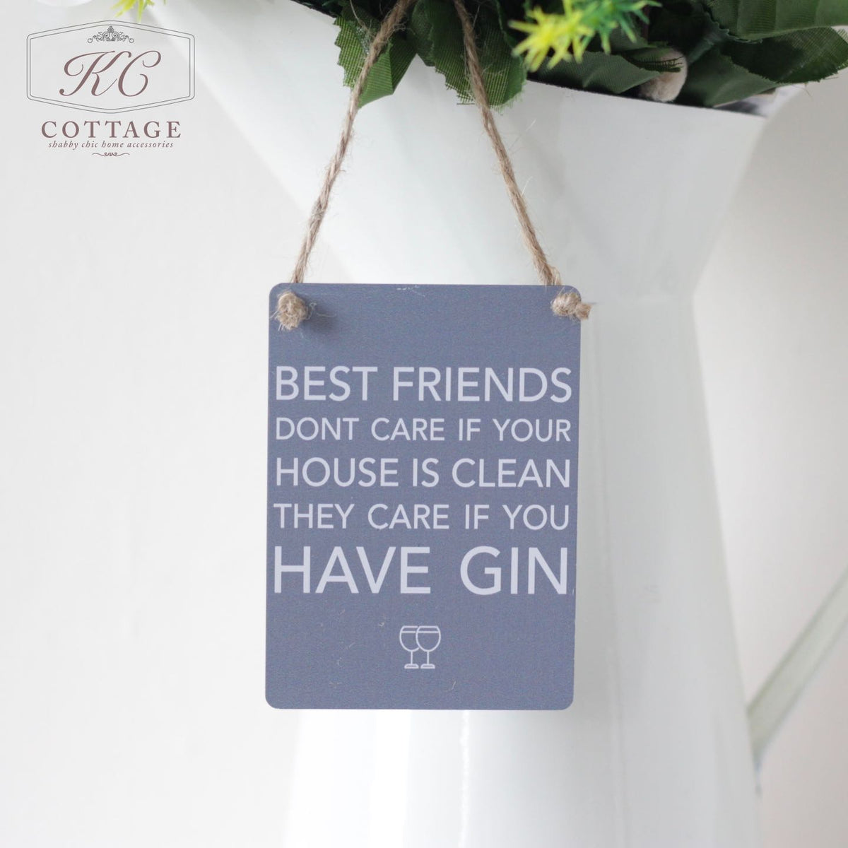 Best Friends and Gin Hanging Sign