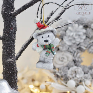 Hanging Festive Bear Christmas Tree Decoration