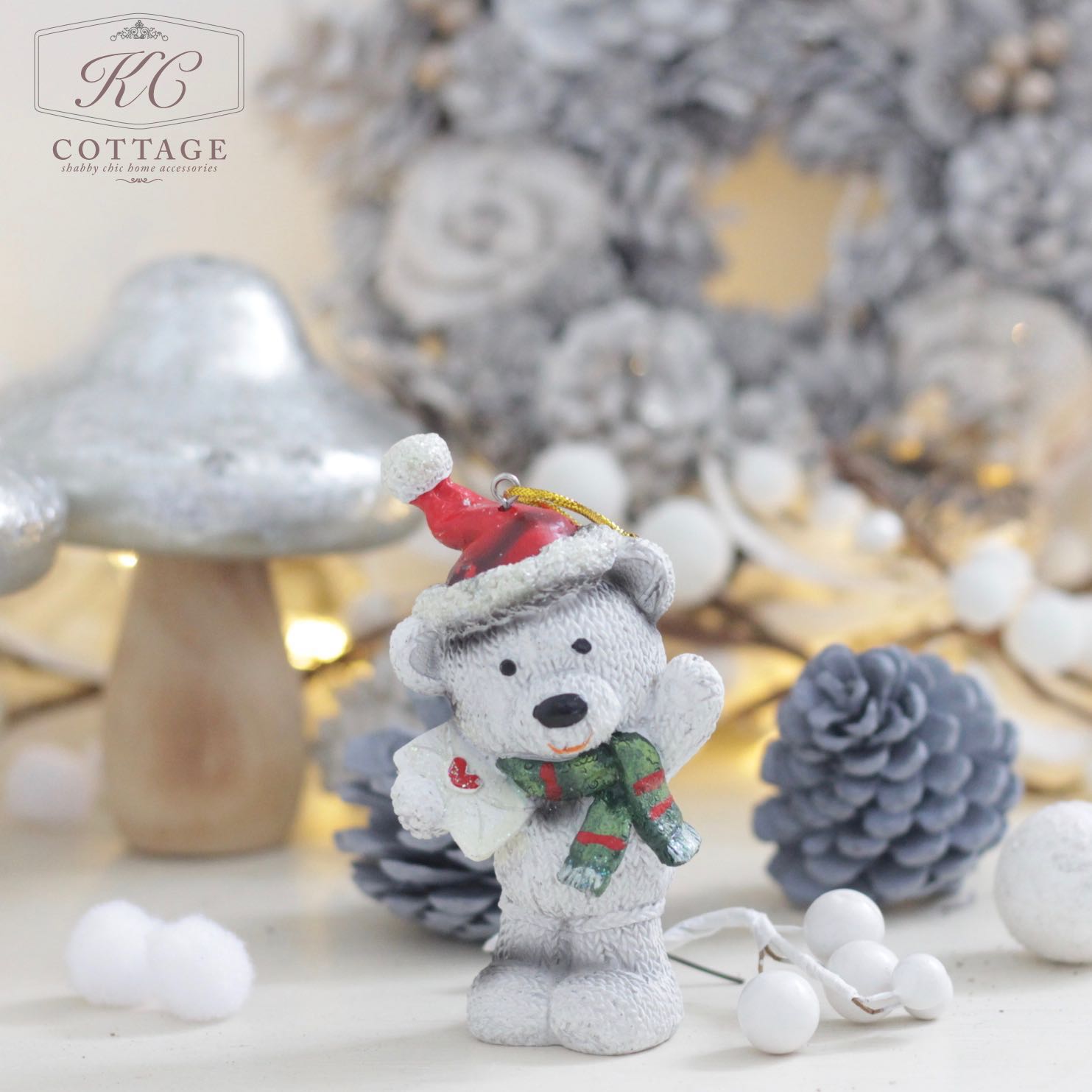 Hanging Festive Bear Christmas Tree Decoration