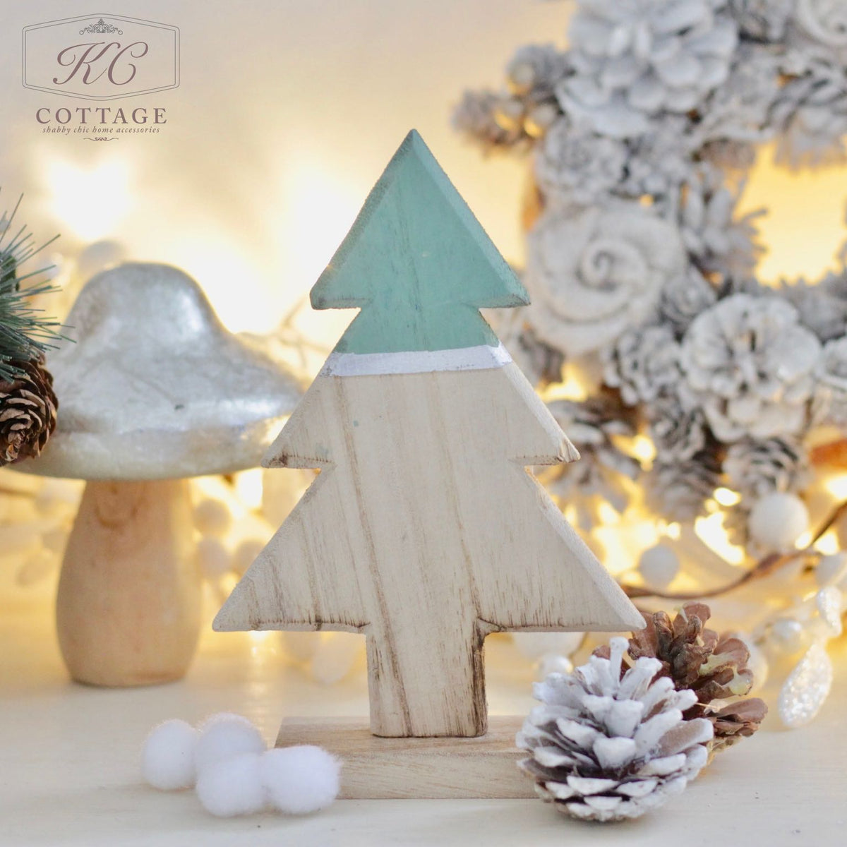Christmas Wooden Mint Standing Tree