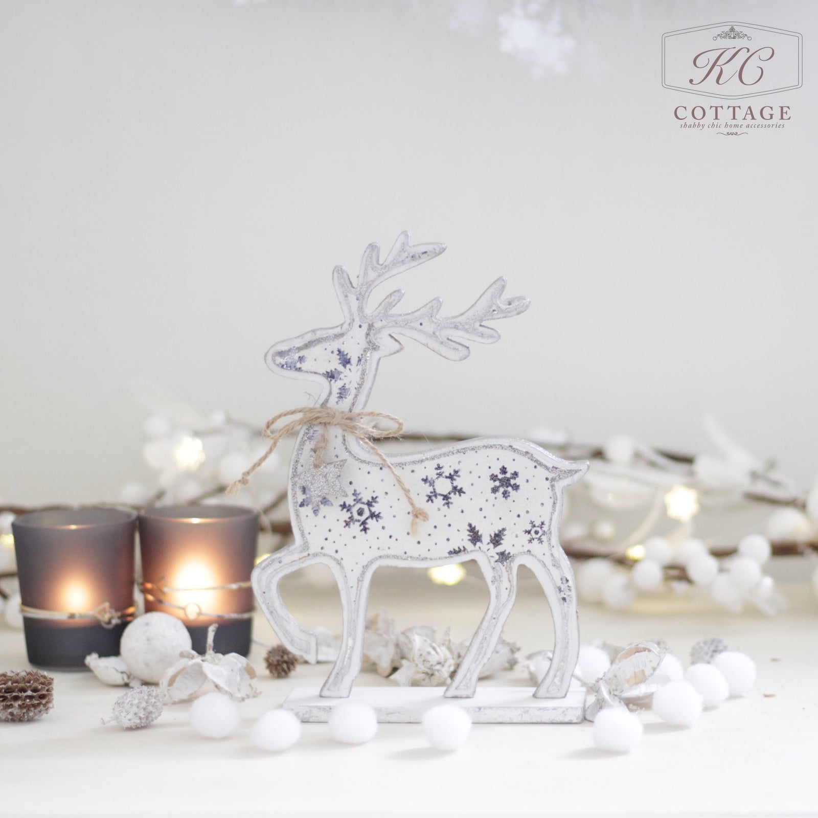 White and Silver Christmas Reindeer