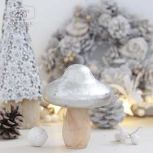 Christmas Wooden Mushroom Ornament
