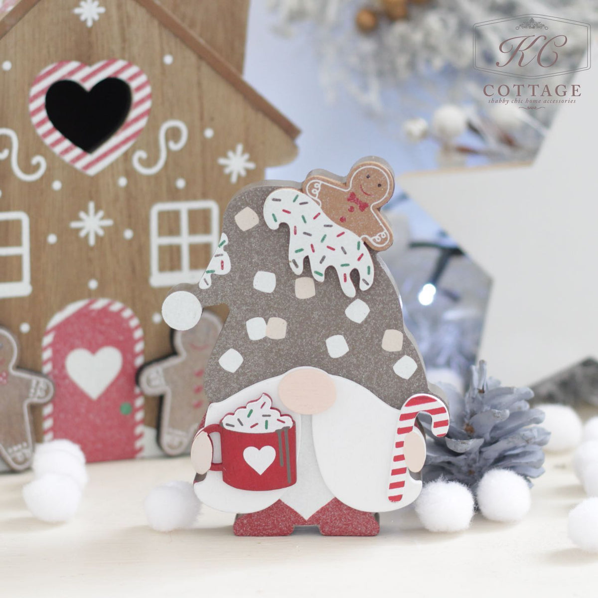 Christmas Gingerbread Gonks holding mug