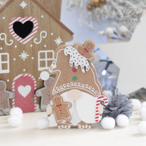 Christmas Gingerbread Gonks holding gingerbread man
