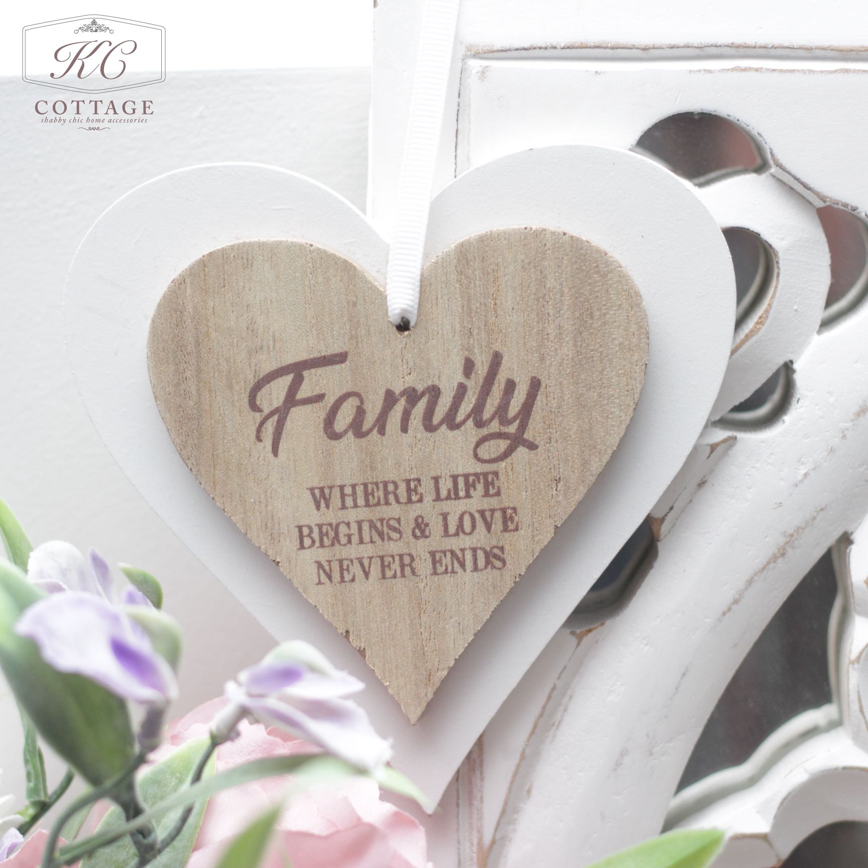 Family Double Hanging Heart