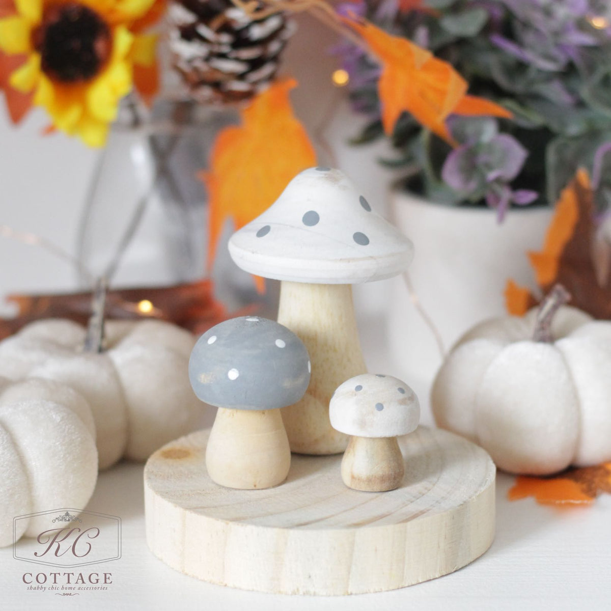 Wooden Mushroom Scene